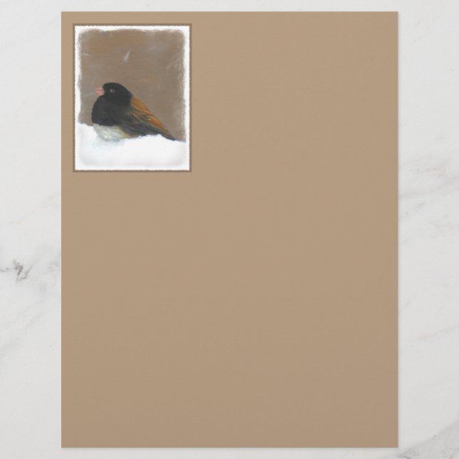 Peinture de Junco Ardoisé - Art Original d'Oiseaux (Devant)