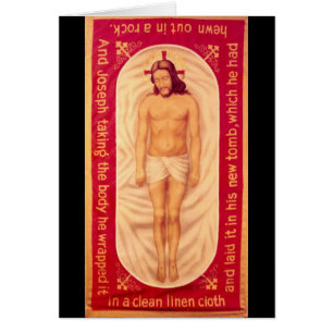 Peinture de la carte blanche Christ