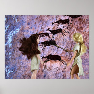 Peinture de la grotte. affiche