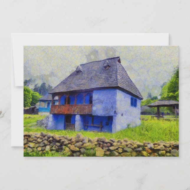 Peinture de la maison bleue (Devant)