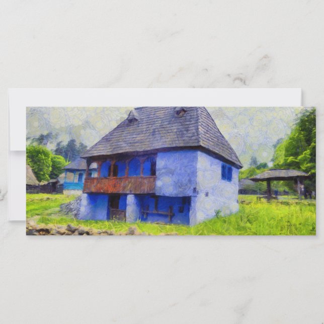 Peinture de la maison bleue (Devant)
