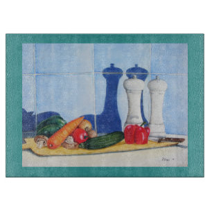 peinture de légumes sur planche à découper