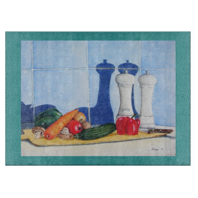 peinture de légumes sur planche à découper (Devant)