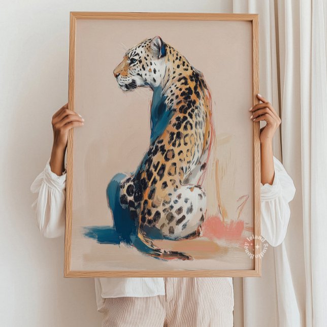 Peinture de léopard guépard Art mural Safari  (Cheetah Leopard Painting Wall Art Painting Safari)