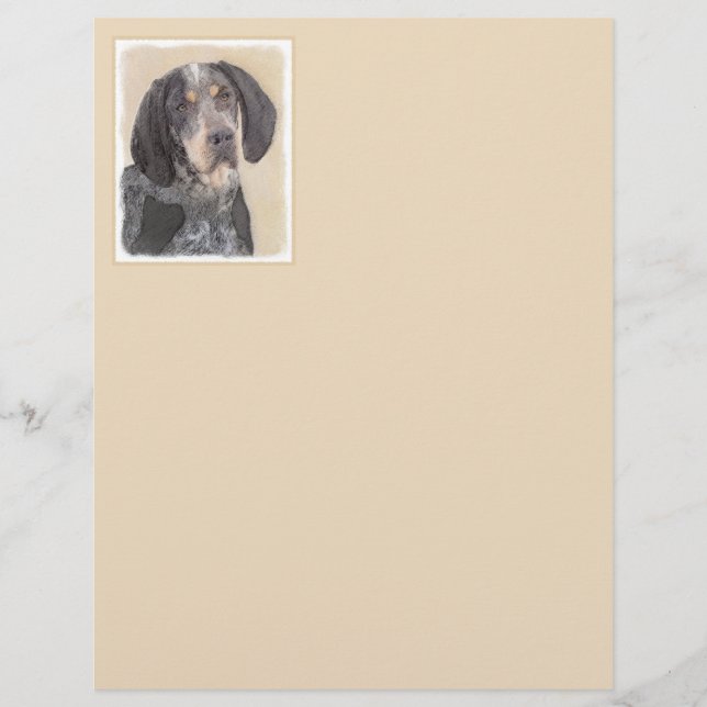 Peinture de linge bluetick - mignon chien original (Devant)