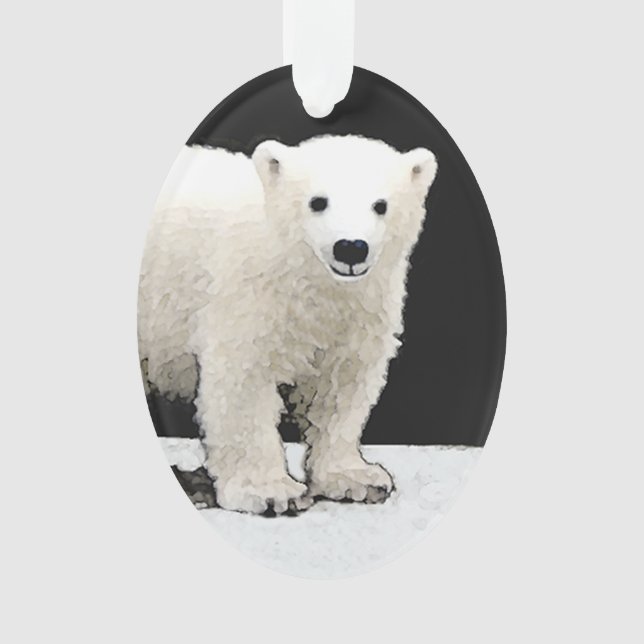 Peinture de l'ours polaire - Art original de la fa (devant)