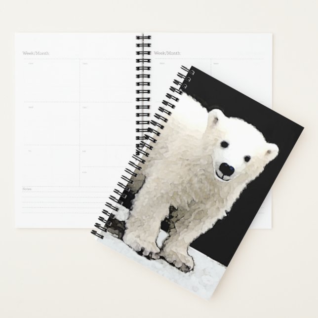 Peinture de l'ours polaire - Art original de la fa (Devant avec enveloppe)