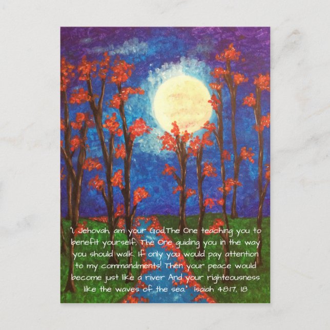 Peinture de lune~Paix comme une carte postale (Devant)
