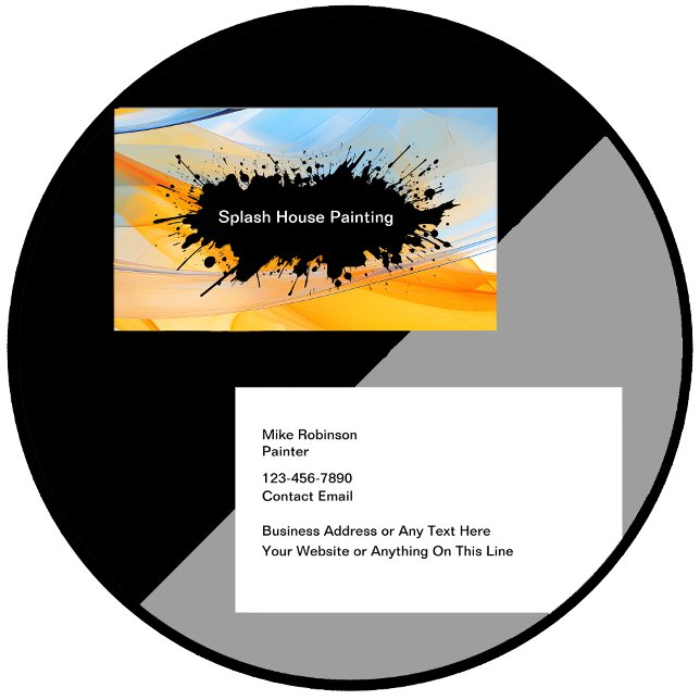 Peinture de maison colorée Cartes de visite (Créateur téléchargé)