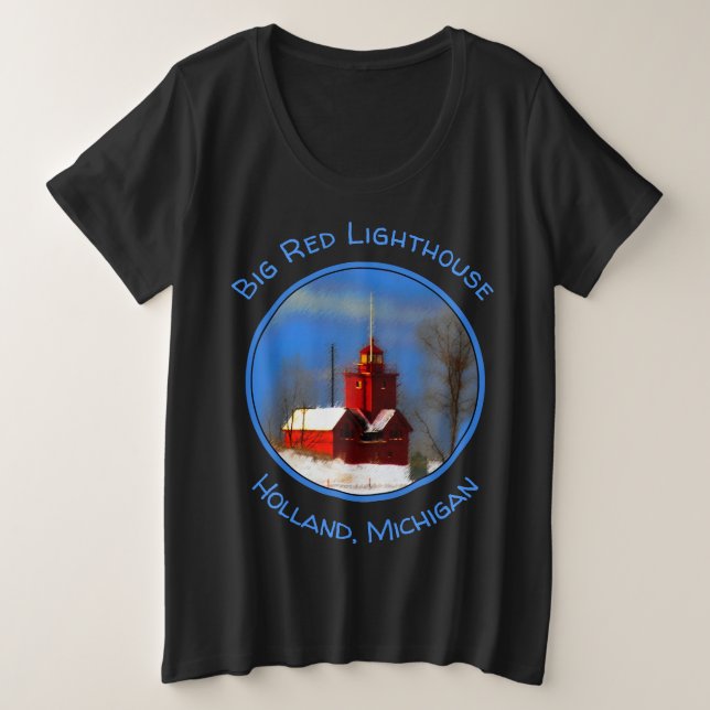 Peinture de phare rouge - Art original (Design devant)
