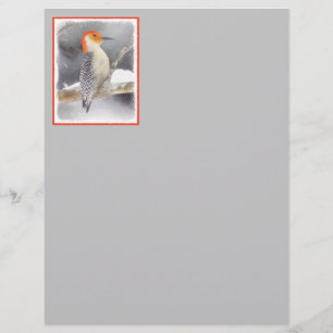 Peinture de pic à ventre rouge Art original