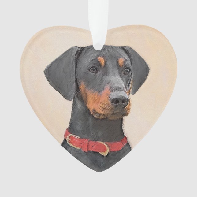 Peinture de Pinscher Allemand Art Animal Original (devant)
