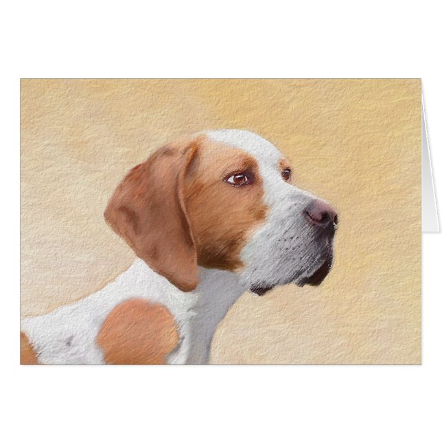Peinture de pointeur - jolie art original de chien (Devant horizontal)