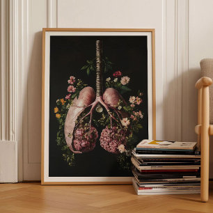 Peinture de poumons humains Impression de poumons