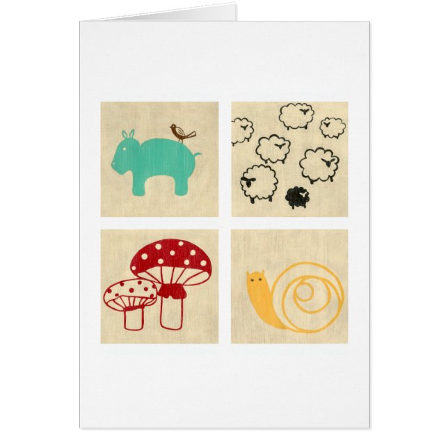 Peinture de quatre blocs de bois pour enfants (Devant)