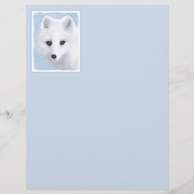 Peinture de Renard Arctique - Art Original sur la  (Devant)