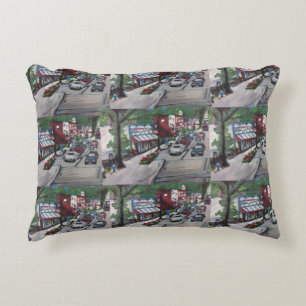 Peinture de scène de rue coussin de Chagrin Falls,