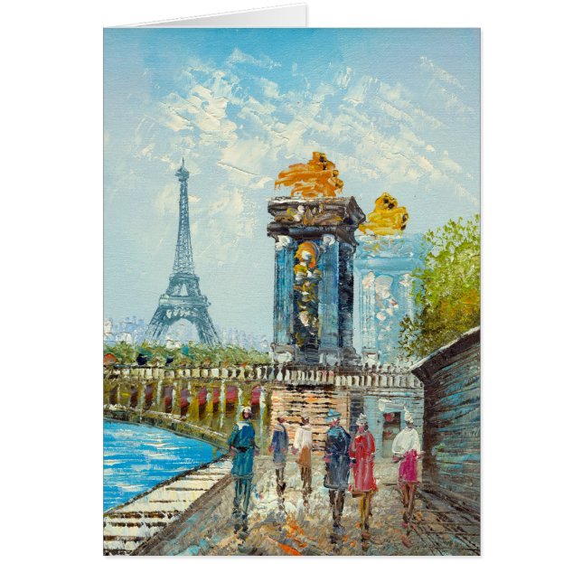 Peinture de scène de Tour Eiffel de Paris (Devant)