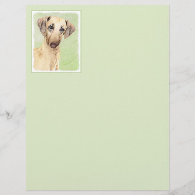 Peinture de Sloughis - Beau art original de chien (Devant)