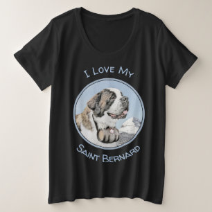 Peinture de St Bernard - art original mignon de