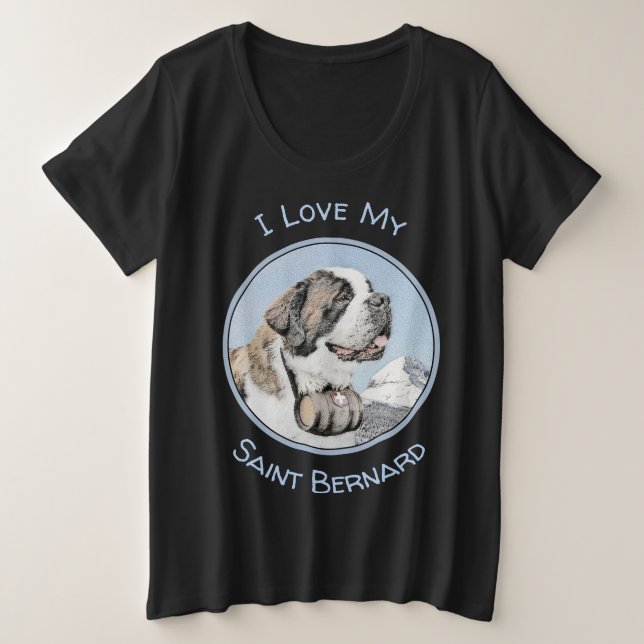 Peinture de St Bernard - art original mignon de (Design devant)