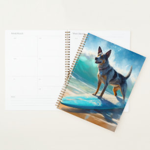 Peinture de surf de plage de Blue Heeler