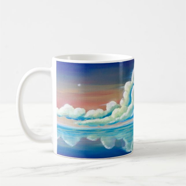 Peinture de Tasse au Coucher du Soleil (Gauche)