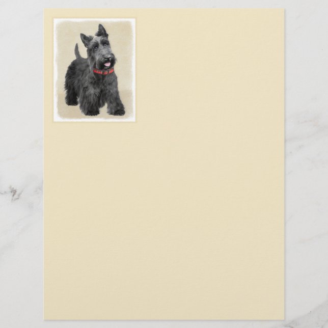 Peinture de Terrier Écossais - Art de Chien Origin (Devant)
