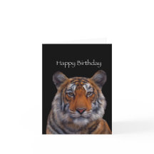Peinture de tigre Bonne carte d'anniversaire