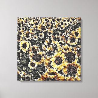 Peinture de tournesol - Toile enveloppée
