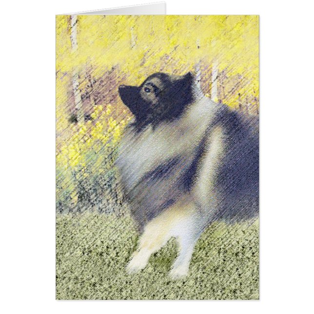 Peinture de tremble Keeshond - Belle peinture orig (Devant)