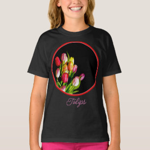 Peinture de tulipe - T-shirt d'Art Fleur d'origine