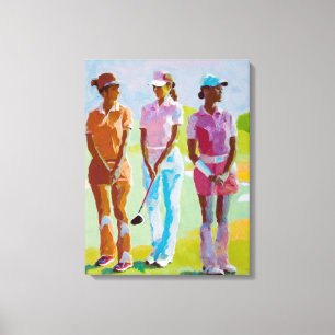 Peinture des golfeuses - Toile Art Imprimer