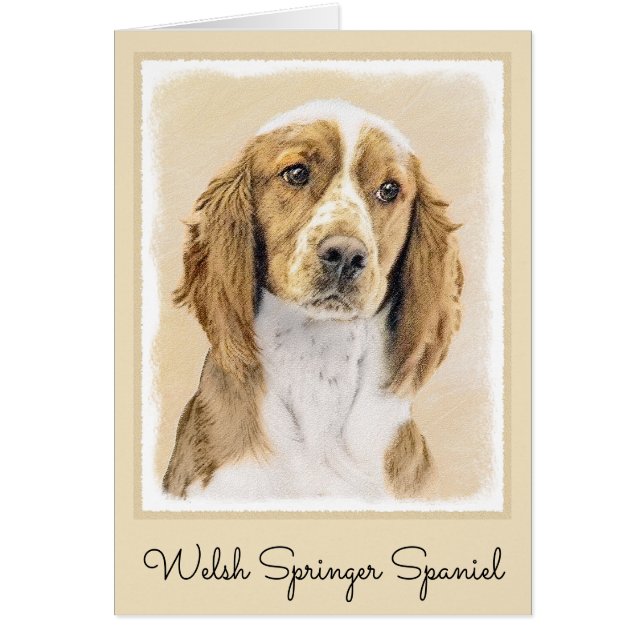Peinture d'espagnol Welsh Springer - Art original  (Devant)