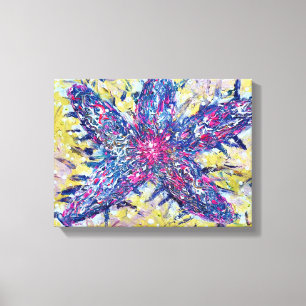 Peinture d'étoiles de mer sur toile