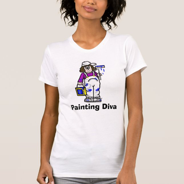 Peinture Diva T-shirt femme (Devant)