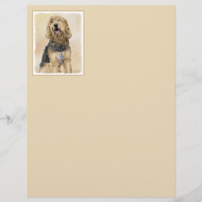Peinture d'Otterhound - Joli art original de chien (Devant)