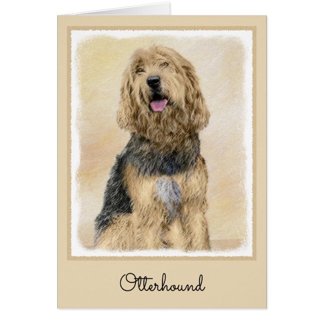 Peinture d'Otterhound - Joli art original de chien (Devant)