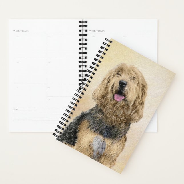 Peinture d'Otterhound - Joli art original de chien (Devant avec enveloppe)