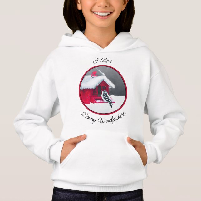 Peinture Downy Woodpecker - Art original pour oise (Devant)