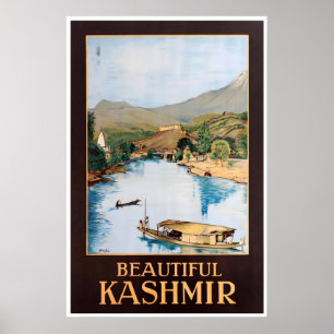 Peinture du Cachemire Inde Impression d'art Vintag