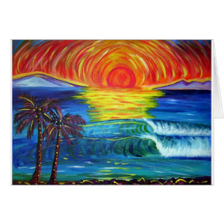 peinture du coucher de soleil Alohi