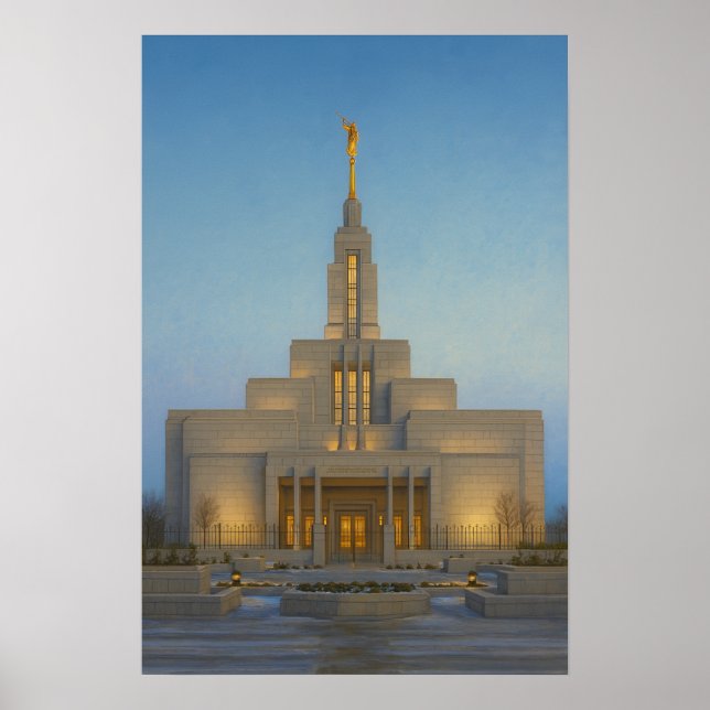 Peinture du temple de Draper Utah™ LDS affiche d'a (Devant)