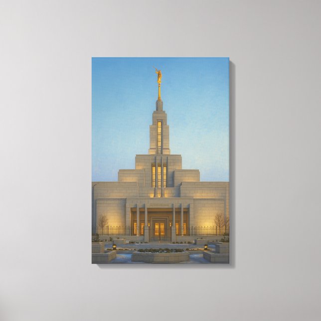 Peinture du temple de Draper Utah™ LDS Toile d'art (Recto)
