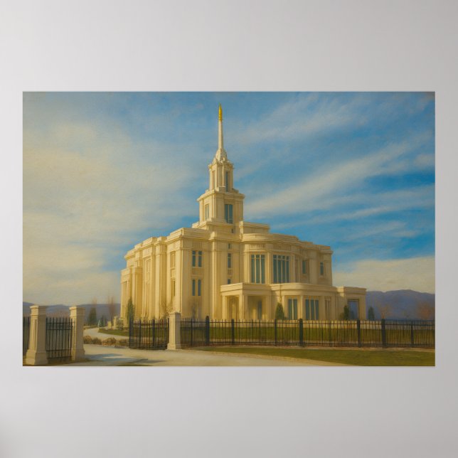 Peinture du temple de Payson Utah ™ Art mural LDS  (Devant)