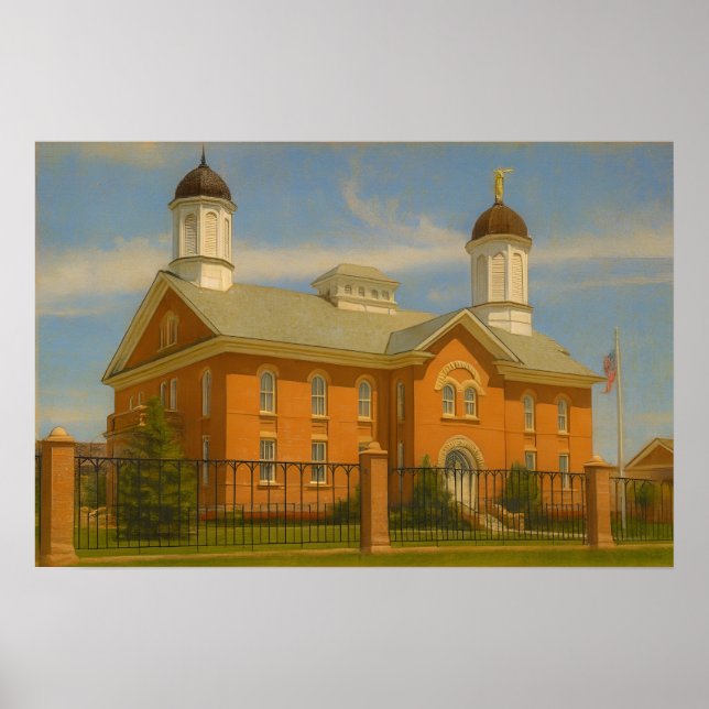 Peinture du temple de Vernal Utah™ LDS affiche d'a (Devant)