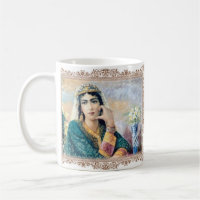 Peinture d'une belle fille perse mug