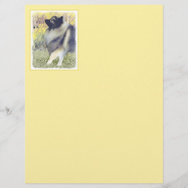Peinture en teint de Keeshond - jolie art original (Devant)