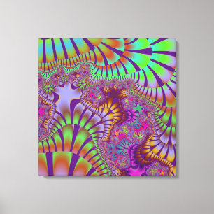 Peinture en toile arc-en-ciel verte personnalisée