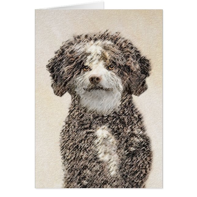 Peinture espagnole de chien d'eau - jolie art orig (Devant)